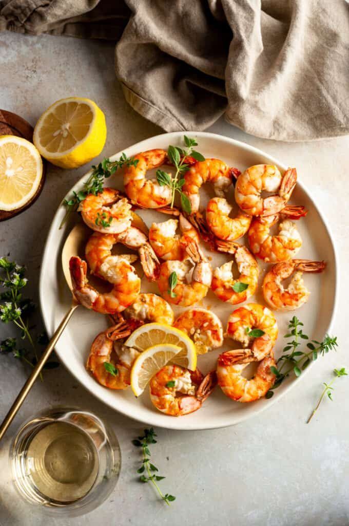 Grilled shrimp plate